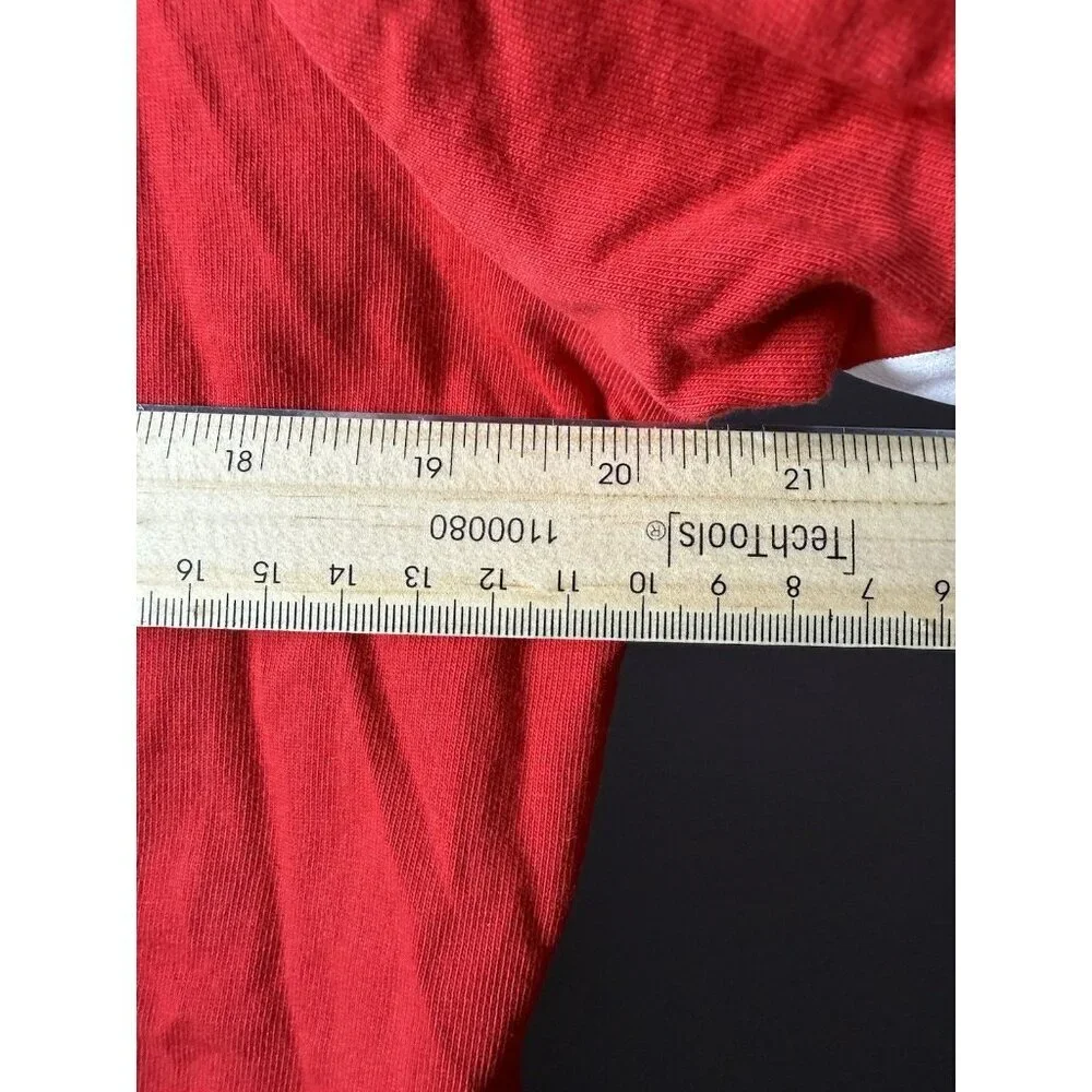 The North Face Women Med Red Long Sleeve Hooded Shirt With Logo